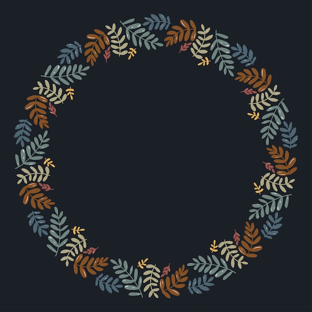 Christmas wreath design vector.