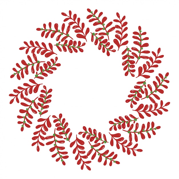 Christmas wreath design vector.