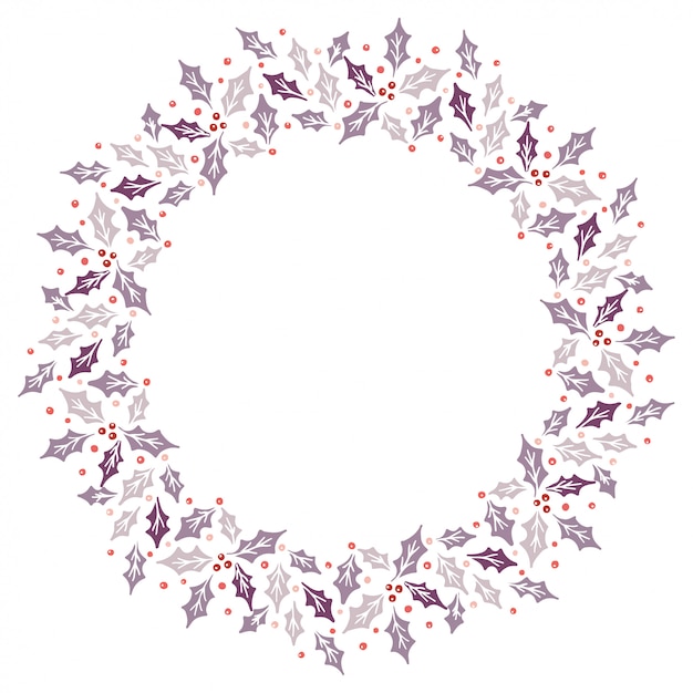 Christmas wreath design vector.