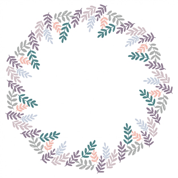 Christmas wreath design vector.