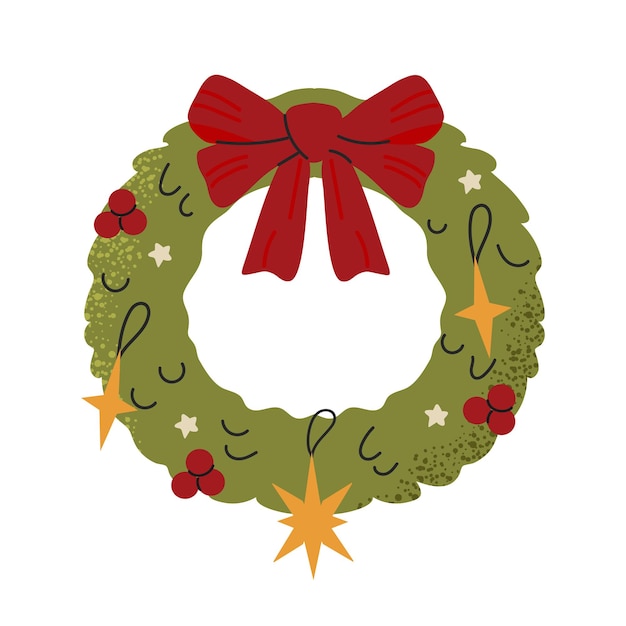christmas wreath icon clipart avatar logotype isolated illustration
