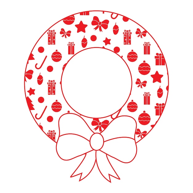 Christmas wreath illustration