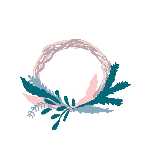 Christmas wreath vector illustration