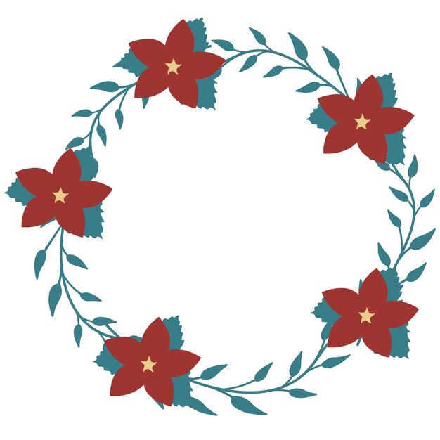 Christmas wreath in white transparent background