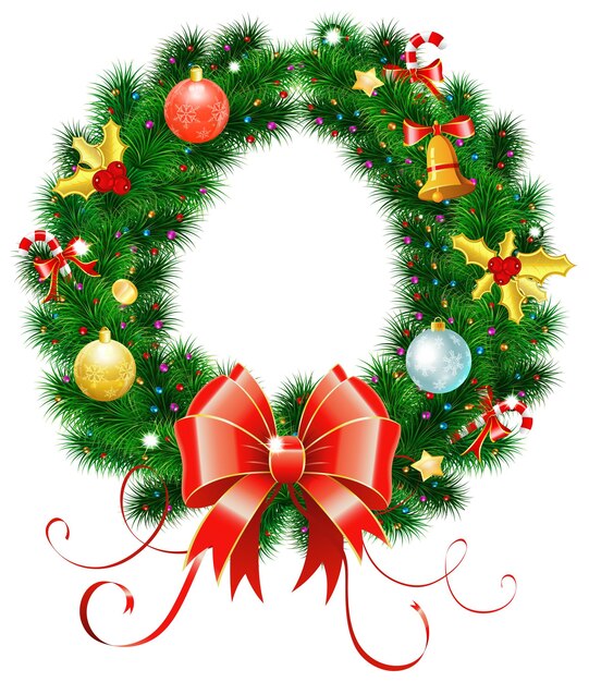 Christmas Wreath with Bow