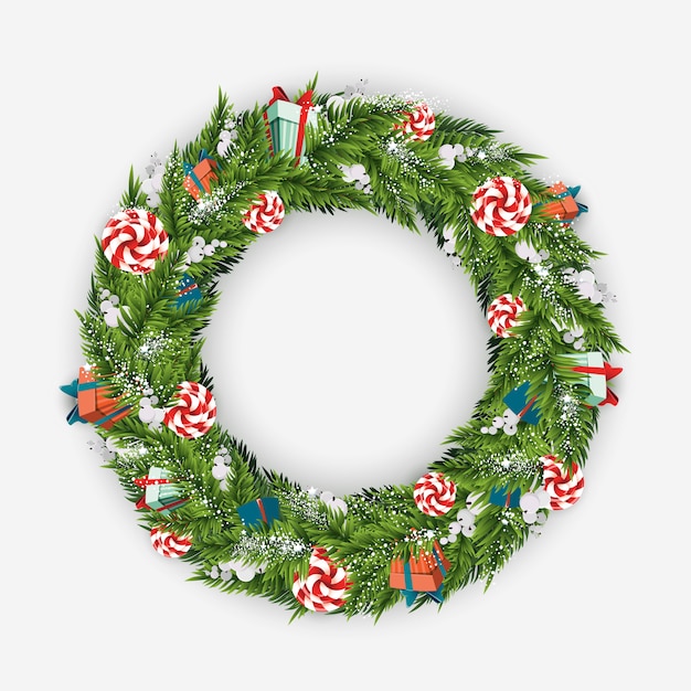 Vector christmas wreath