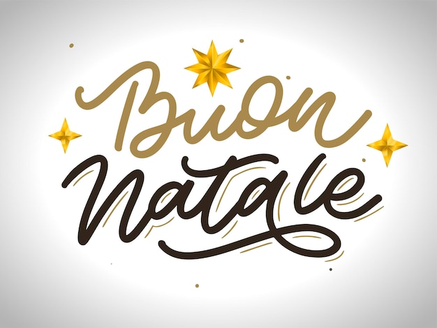 Christmasbuon natale greeting cardhandwriting lettering in italianholiday letteringnew year template