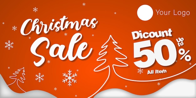 Vector christnas sale end year sale