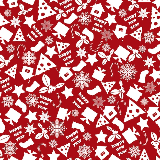 Vector christnas seamless pattern background