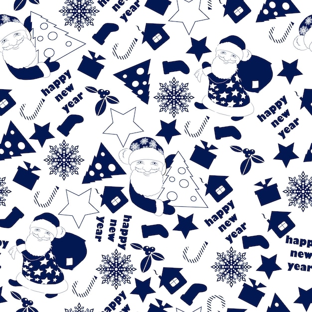 Vector christnas seamless pattern background