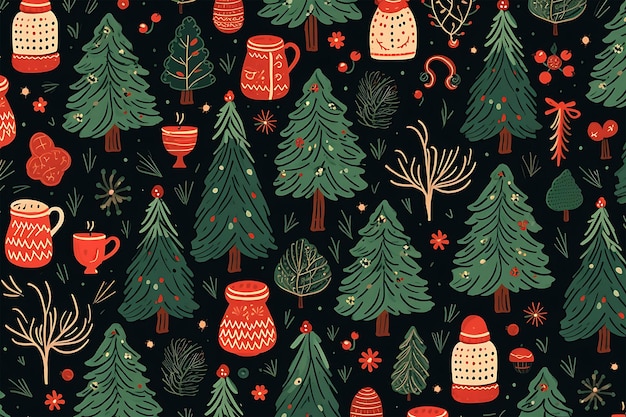 Chritsmas pattern seemless background