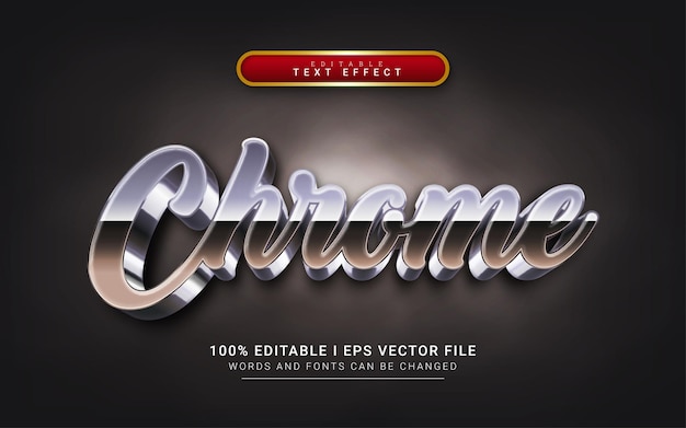 Chrome 3d style text effect