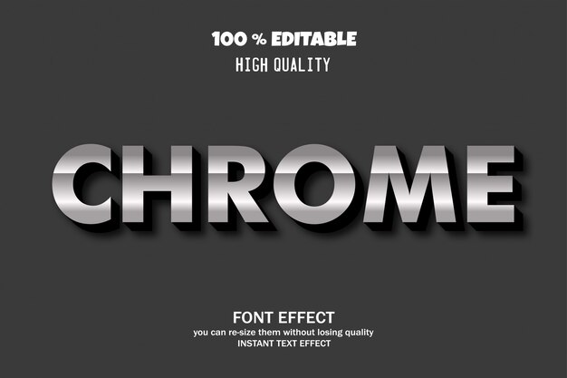 Chrome 3D-tekststijl,