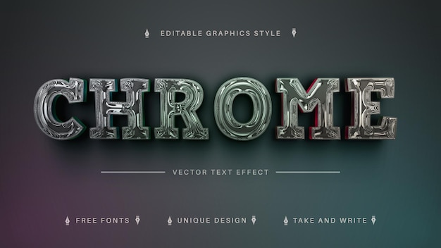 Chrome edit text effect editable font style