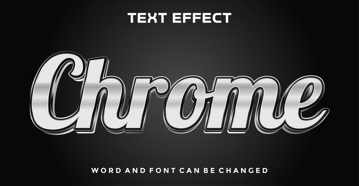 Chrome संपादन योग्य टेक्स्ट इफेक्ट