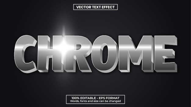 Vector chrome shine vector teksteffect