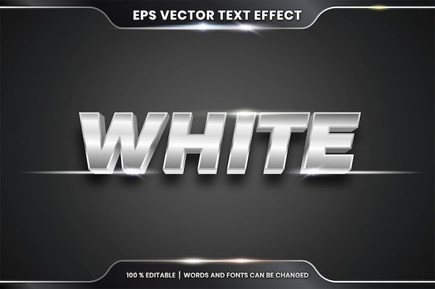 Vector chrome style text effect editable