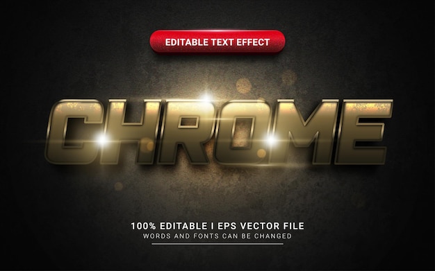 Chrome Text Effect