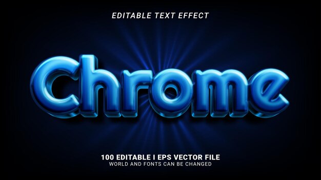 Chrome text effect