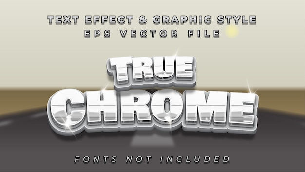 Vettore chrome_text_effect