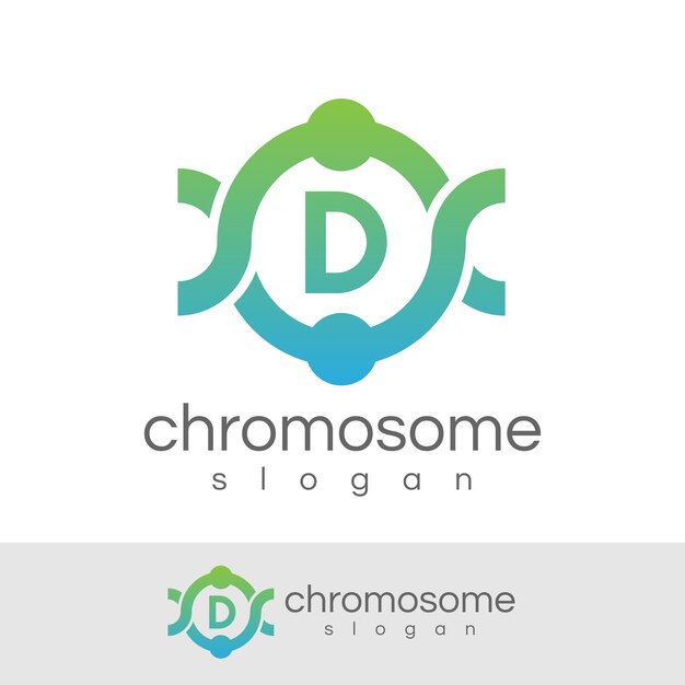 Cromosoma iniziale lettera d logo design