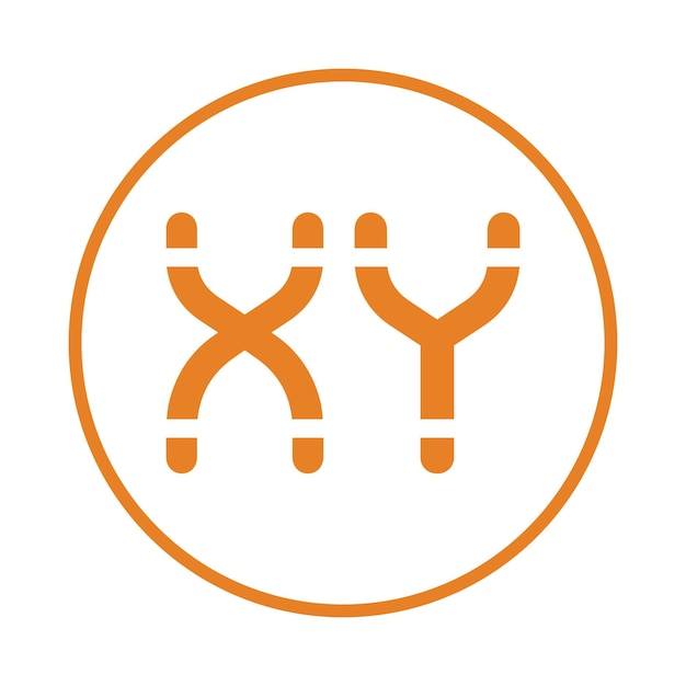 Chromosome molecule icon Orange color vector EPS