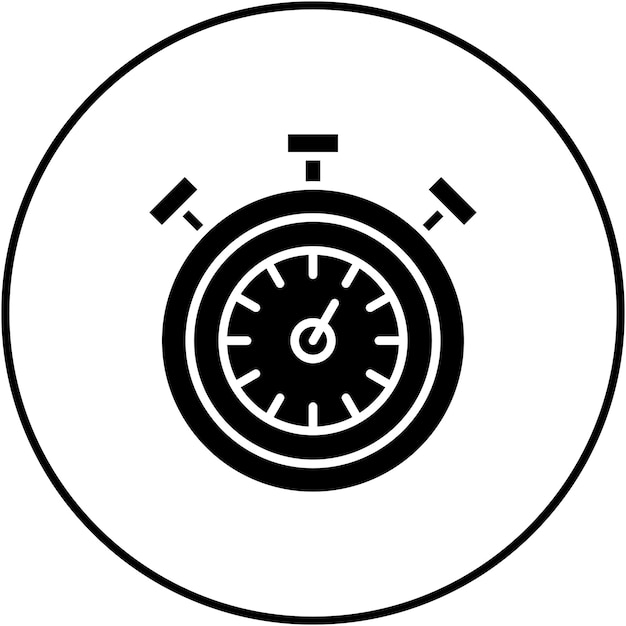 クロノメーターアイコンのベクトル画像は,アスレチックに使用できます.