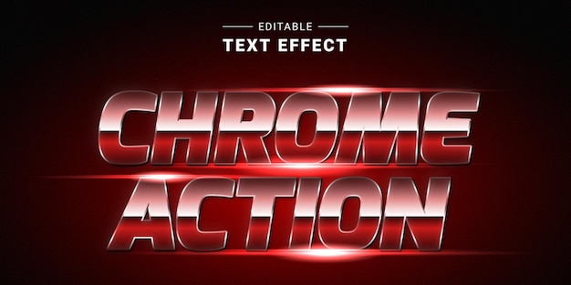 Chroom metallic teksteffect