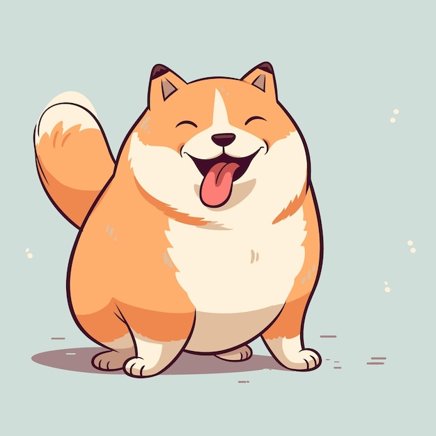 Vector chubby shiba inu