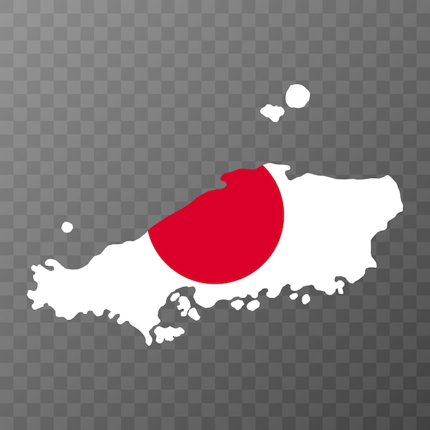 Chugoku map japan region vector illustration