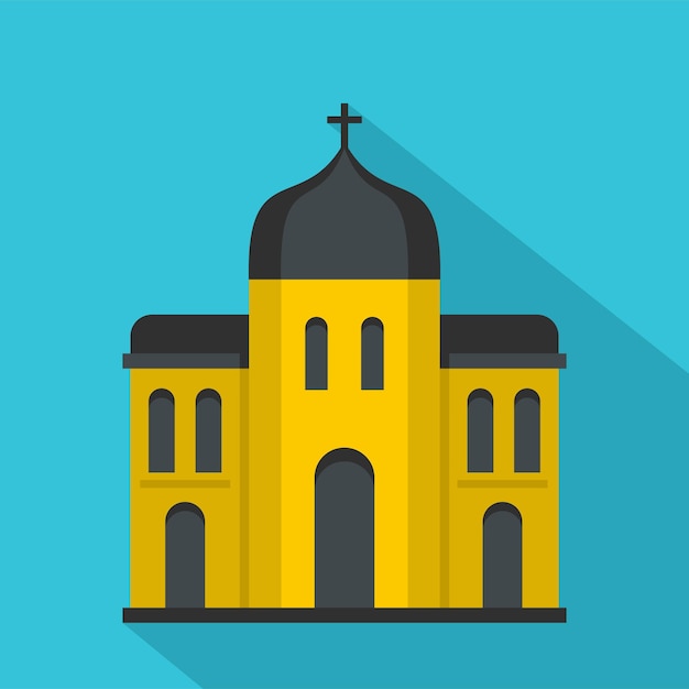 Иконка церковной архитектуры Плоская иллюстрация векторной иконки церковной архитектуры для паутины