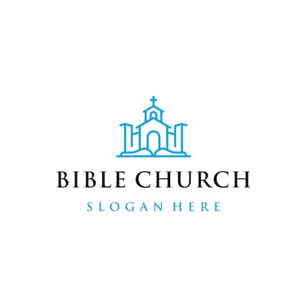 Church and bible logo design with design style