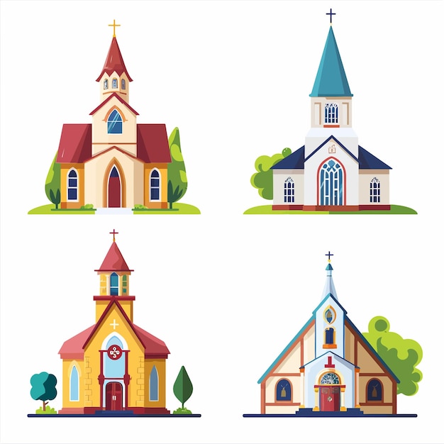 Church_building_banner_concept_set