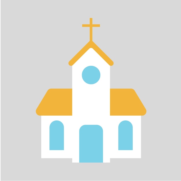 Chiesa, grafico dell'illustrazione di clipart della clip di colori