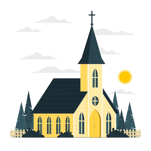 church concept illustration