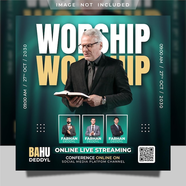 Church Conference Flyer Social Media Post and Instagram Web Banner