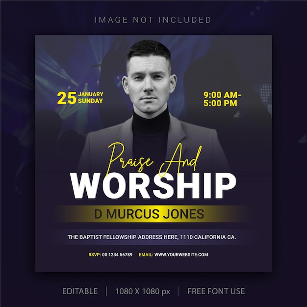 Church conference social media post and web banner