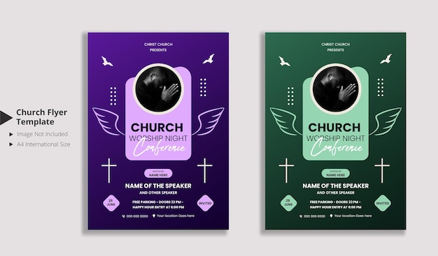 Vector a church flyer with wings on it