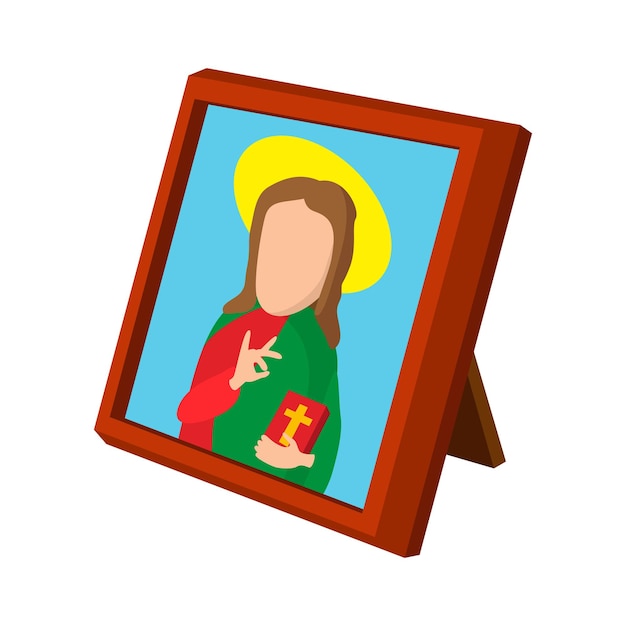 Church icon depicting St cartoon icon on a white background