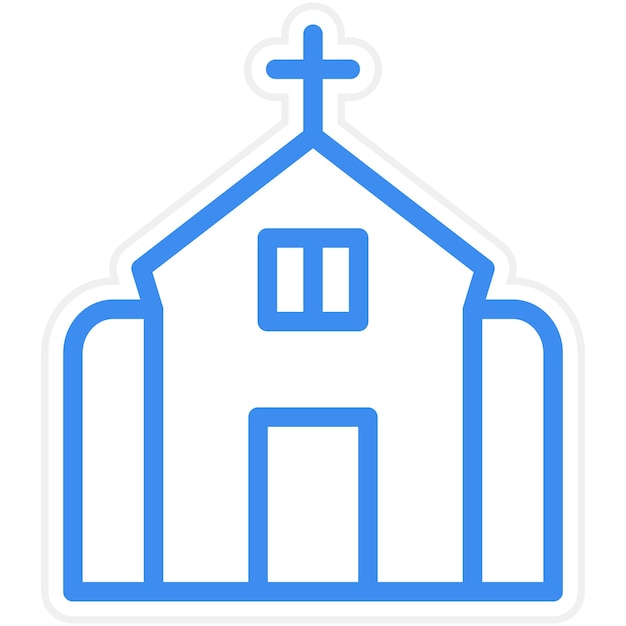 Vector church icon style