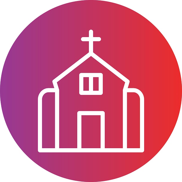 Vector church icon style