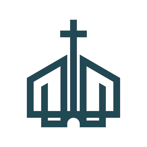 Church logo icon design illustration