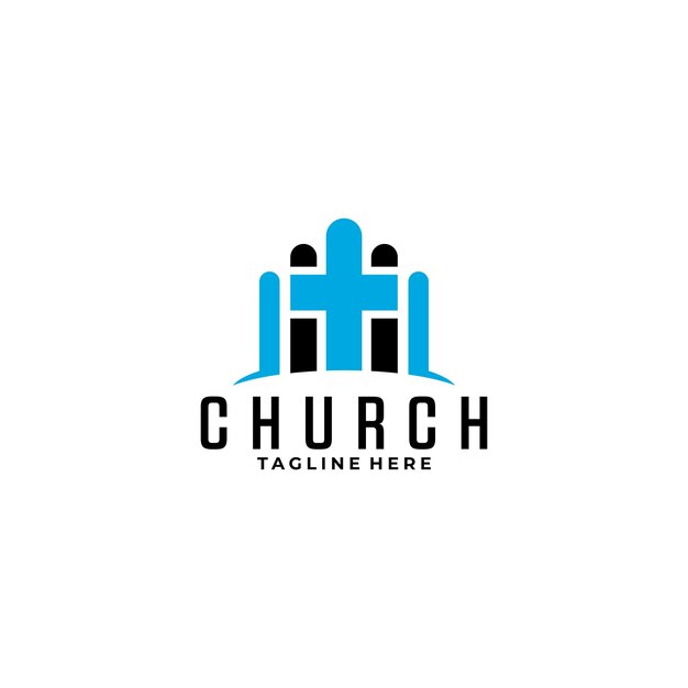 Church logo icon vector illustration concept