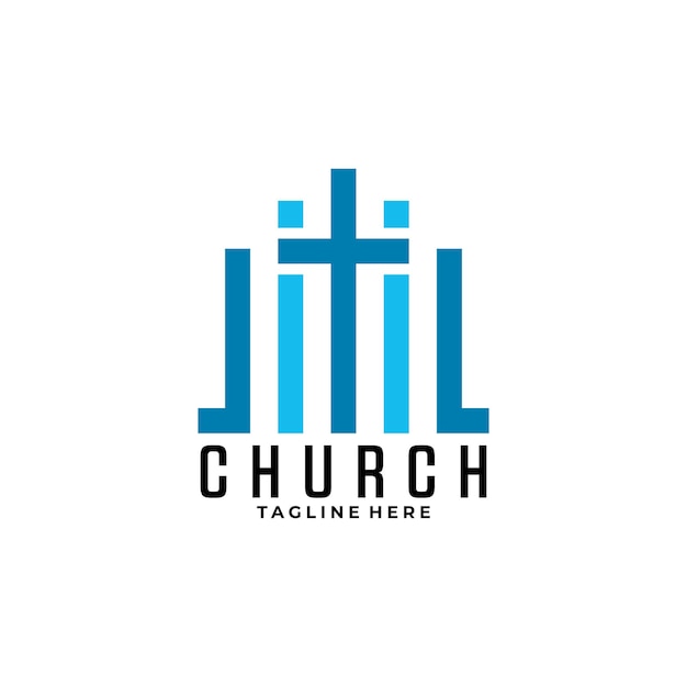 Church logo icon vector illustration concept