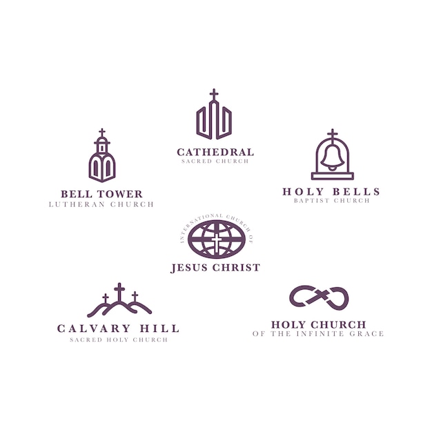 Church logo template set