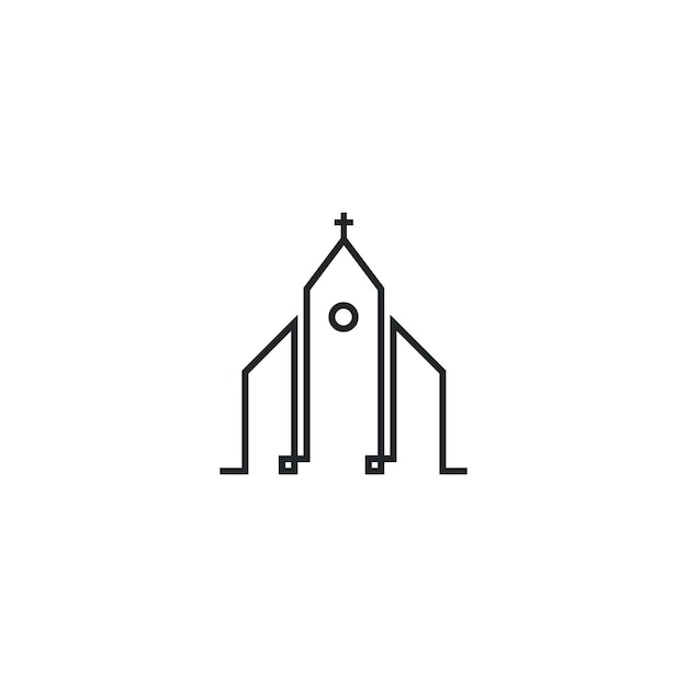 Church logo template vector icon illustration