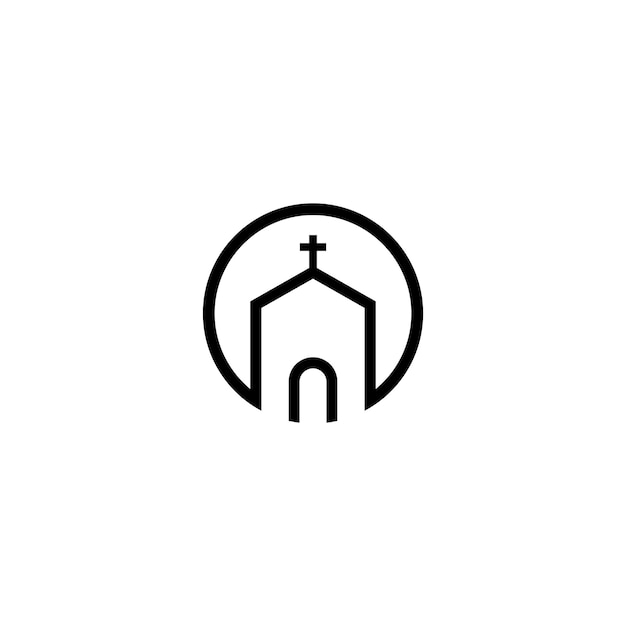 Church logo template vector icon illustration