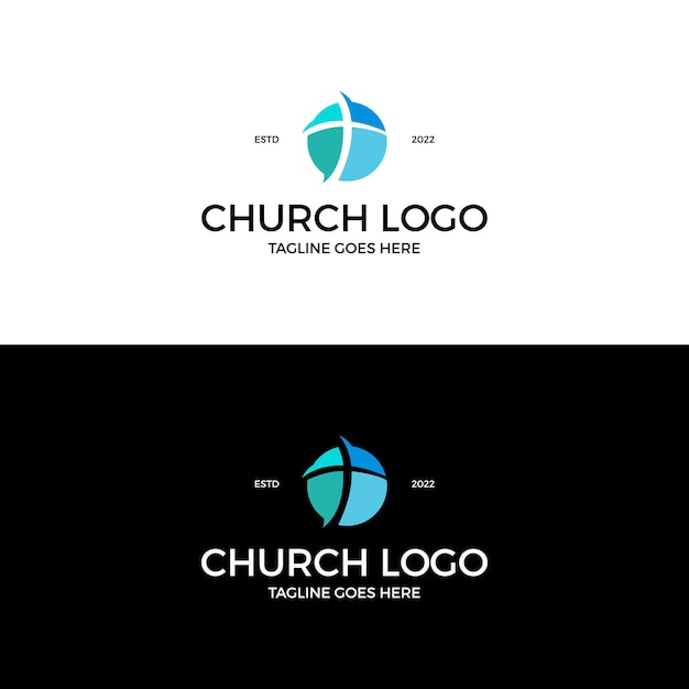 교회 또는 기독교 로고 디자인 영감