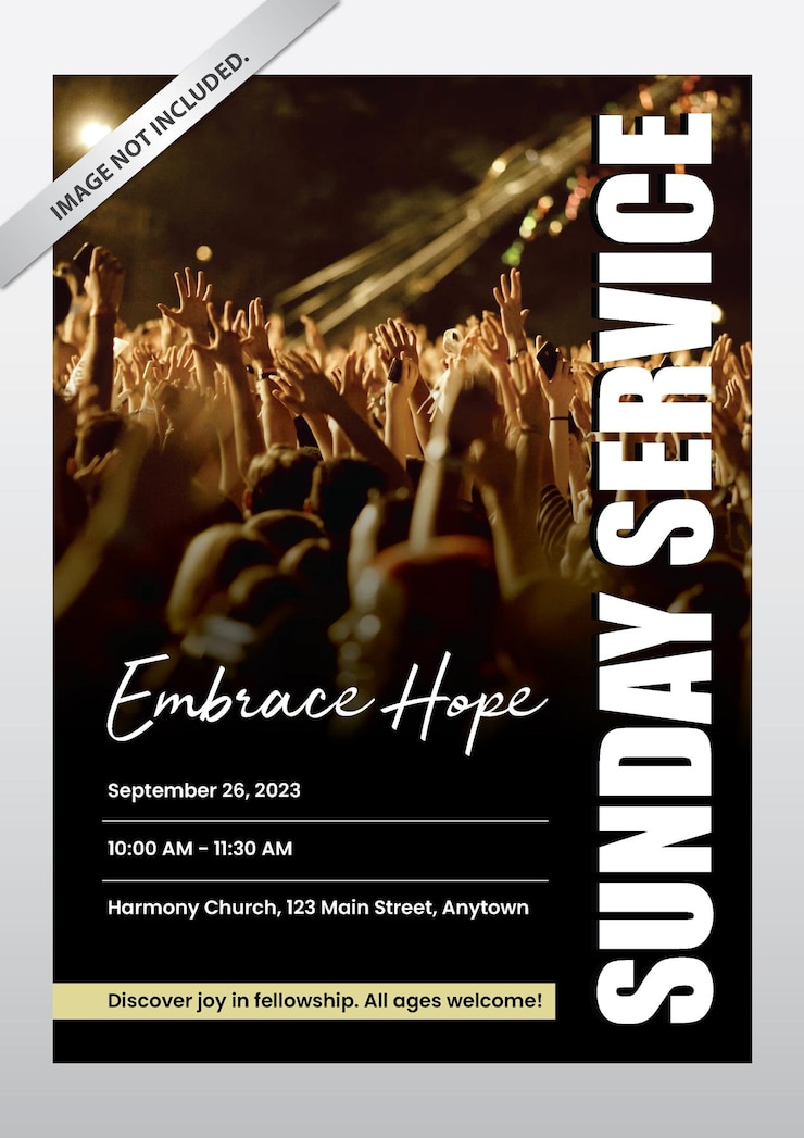 Vector church poster mk