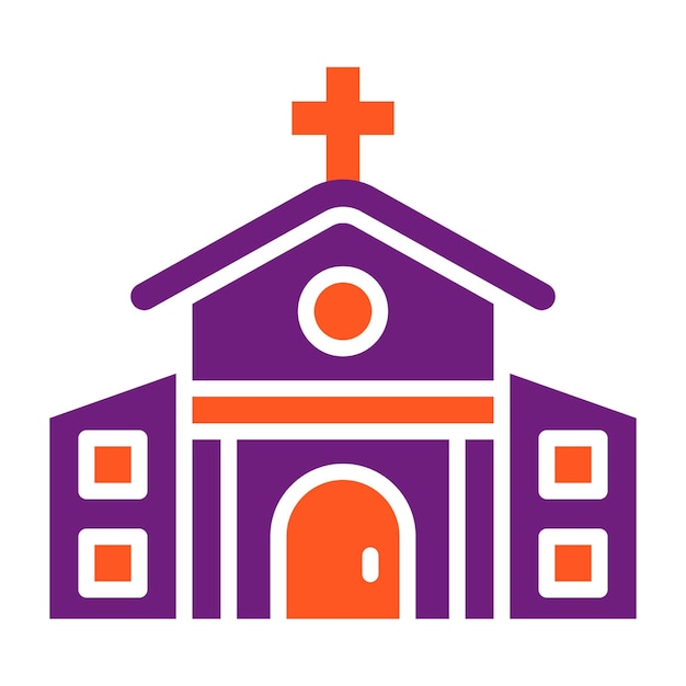 Church Vector Icon Design Illustration